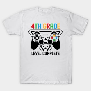 4th Grade Level Complete Gamer Boys Graduation Gifts T-Shirt